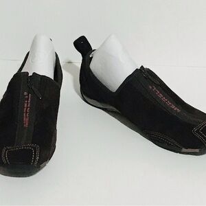 Women’s Merrell Barrado Suede Size 6.5 Brown Slip-On Shoes Flats Zipper